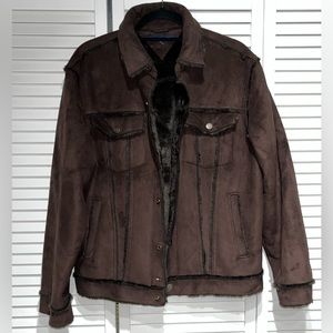 Tommy Hilfiger (Faux) Suede Fur Lined Jacket